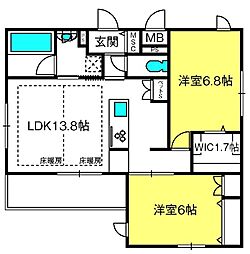 SORA 2LDKの間取図画像