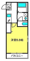 エステートK 1Kの間取図画像