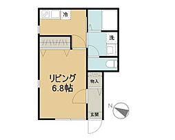 サクラコート 1Kの間取図画像