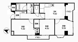 ファーストパレス与野本町 3DKの間取図画像