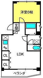 プチコーポ 1LDKの間取図画像