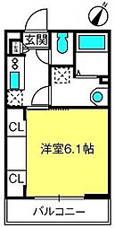 リブリ・南与野 1Kの間取図画像