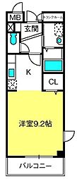 ラーバンリッシェル ワンルームの間取図画像