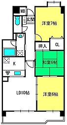アーバンコート 3LDKの間取図画像