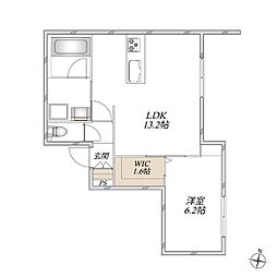 ルシェール 1LDKの間取図画像