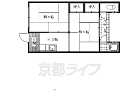 第7ゆたか荘 77 ｜ 京都府京都市山科区御陵別所町（賃貸アパート2K・2階・28.00㎡） その2