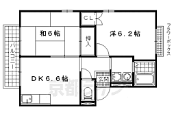 エステートピア松英2 2DKの間取図画像