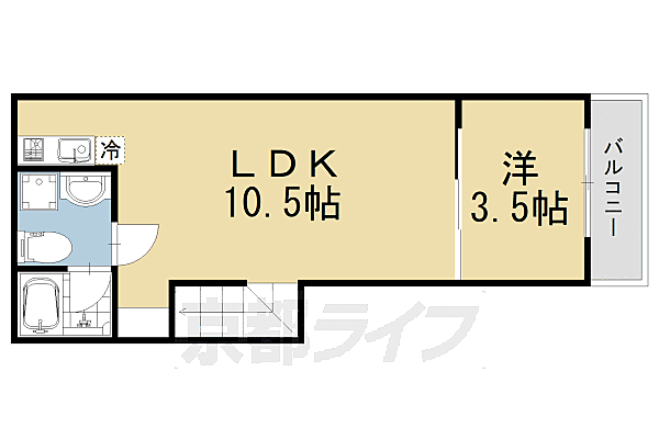 大津市坂本アパート 203｜滋賀県大津市坂本6丁目(賃貸アパート1LDK・2階・32.00㎡)の写真 その2