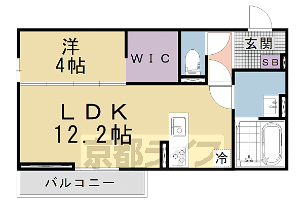 メゾンクレール瀬田北 303｜滋賀県大津市大萱6丁目(賃貸アパート1LDK・3階・41.86㎡)の写真 その2