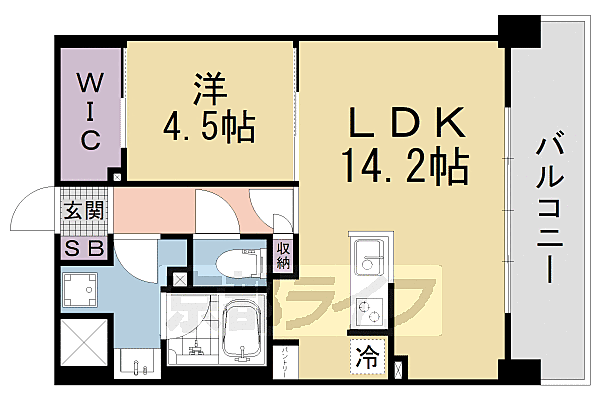 ブランシエスタ山科大塚 504｜京都府京都市山科区大塚中溝(賃貸マンション1LDK・5階・45.84㎡)の写真 その2