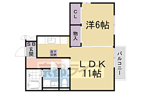 リビングタウン瀬田　Ｂ棟 101 ｜ 滋賀県大津市大江2丁目（賃貸アパート1LDK・1階・43.64㎡） その2