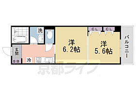 パインフィールド洛東 520 ｜ 京都府京都市山科区東野片下リ町（賃貸マンション2K・5階・37.34㎡） その2