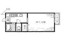 セジュール大谷 1Kの間取図画像