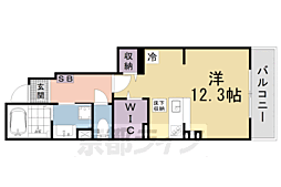 Ｋｒａｎｆｒｏｈ坂本 103 1階ワンルームの間取り