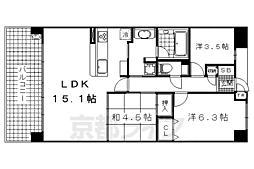 ロータリーマンション大津京レアール 1102 11階3LDKの間取り