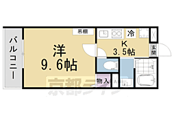 アークリード浜大津 205 2階1Kの間取り