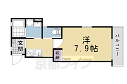 仮）石田内里町ハイツ 202 2階1Kの間取り