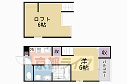 K'sテラス 1Kの間取図画像