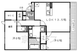カーサリシェス 2LDKの間取図画像