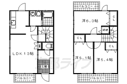 ファミール・大林 3LDKの間取図画像