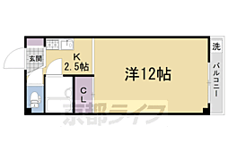 サンチェリーたかだNo.3 1Kの間取図画像