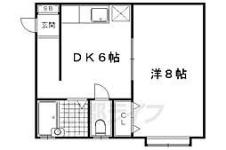 佐々木ハイツ 1DKの間取図画像