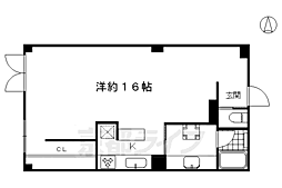 KYOCA京果会館 ワンルームの間取図画像