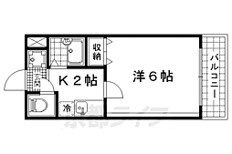 モントワ烏丸御池 1Kの間取図画像