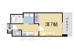 ベラジオ雅び京都西院II 1Kの間取図画像