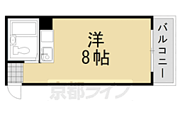 サンウイング桂 ワンルームの間取図画像