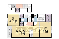 カルムベルフルール 2LDKの間取図画像