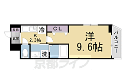 ヒカルサ京田辺大住 1Kの間取図画像