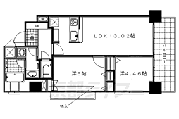 RESIDIA京都駅前 2LDKの間取図画像