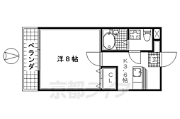 大善庵 1Kの間取図画像