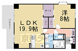 ルモン三条西洞院 1LDKの間取図画像
