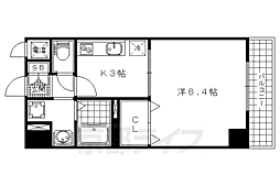 グレース大嘉 1Kの間取図画像