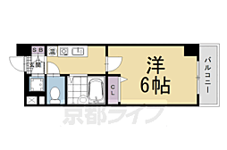 なかよしマンション四条大宮 1Kの間取図画像