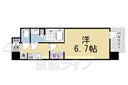 仮)四条富小路マンション 1Kの間取図画像