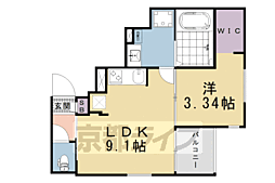 REGALEST林 1LDKの間取図画像