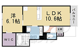 グランドールヴィラ 1LDKの間取図画像