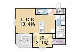 REGALEST西院 1LDKの間取図画像