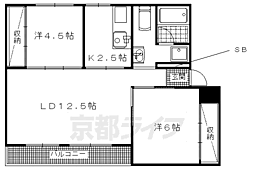 2+Apartment 2LDKの間取図画像