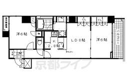 リーガル京都四条烏丸 2LDKの間取図画像