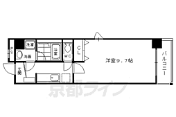ヴァンウエスト 1Kの間取図画像