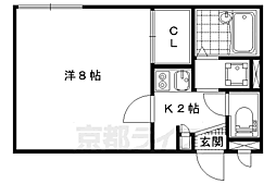 レオパレス石田森南 1Kの間取図画像