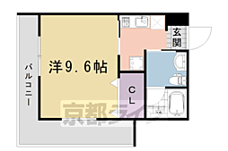 クレアラ・クーオ 1Kの間取図画像