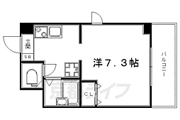 キャピタルヴィラ丸太町 1Kの間取図画像