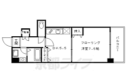 綾小路パレス 1DKの間取図画像