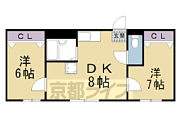 メゾン・ド・ステラ2 2DKの間取図画像