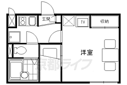 レオパレスRyouma 1Kの間取図画像